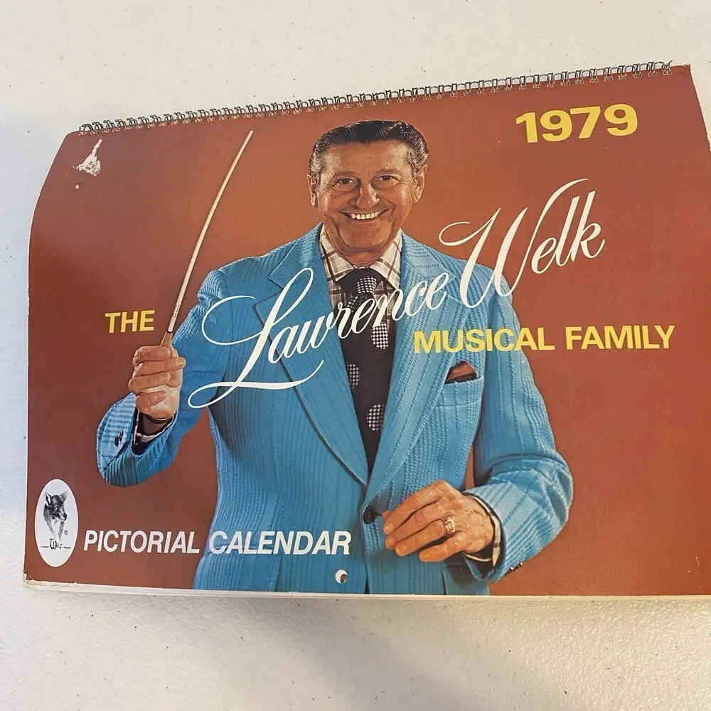 Vintage 1979 The Lauren Welk Musical Family Cardboard Pictorial Calendar